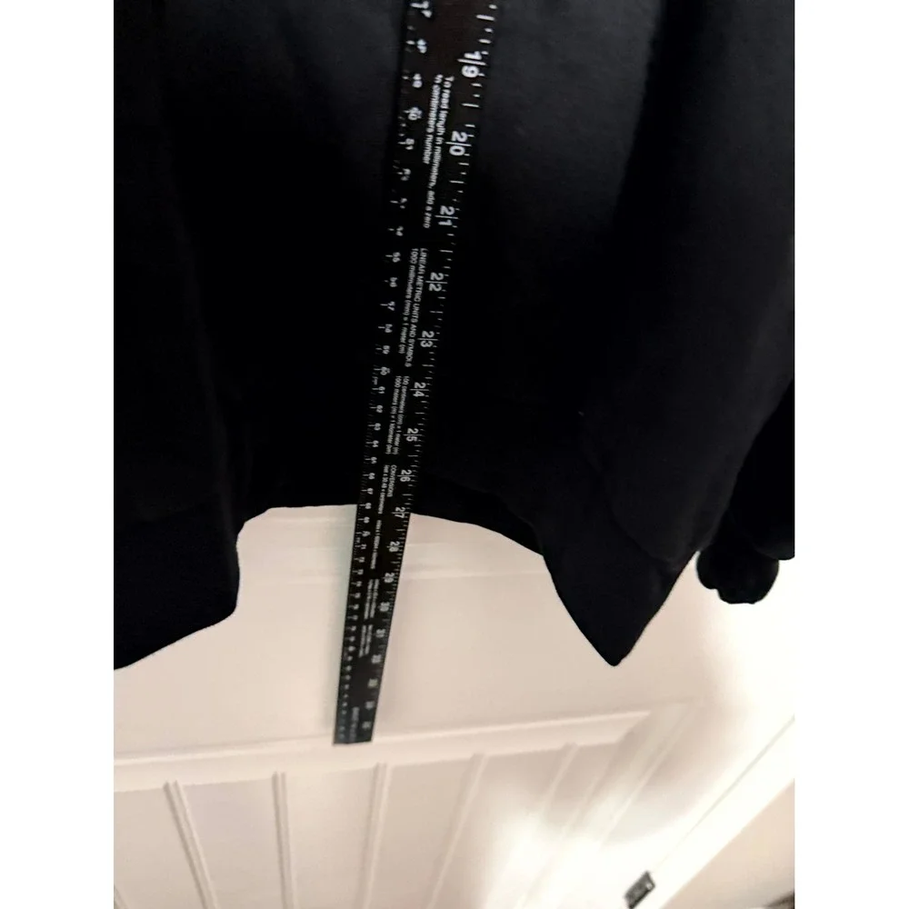 Zara Mock Neck Sweatshirt Mens M Black Solid Long Sleeve Cotton Blend